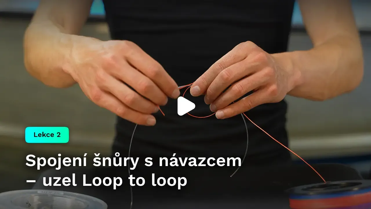 Spojení šnůry s návazcem – uzel Loop to loop