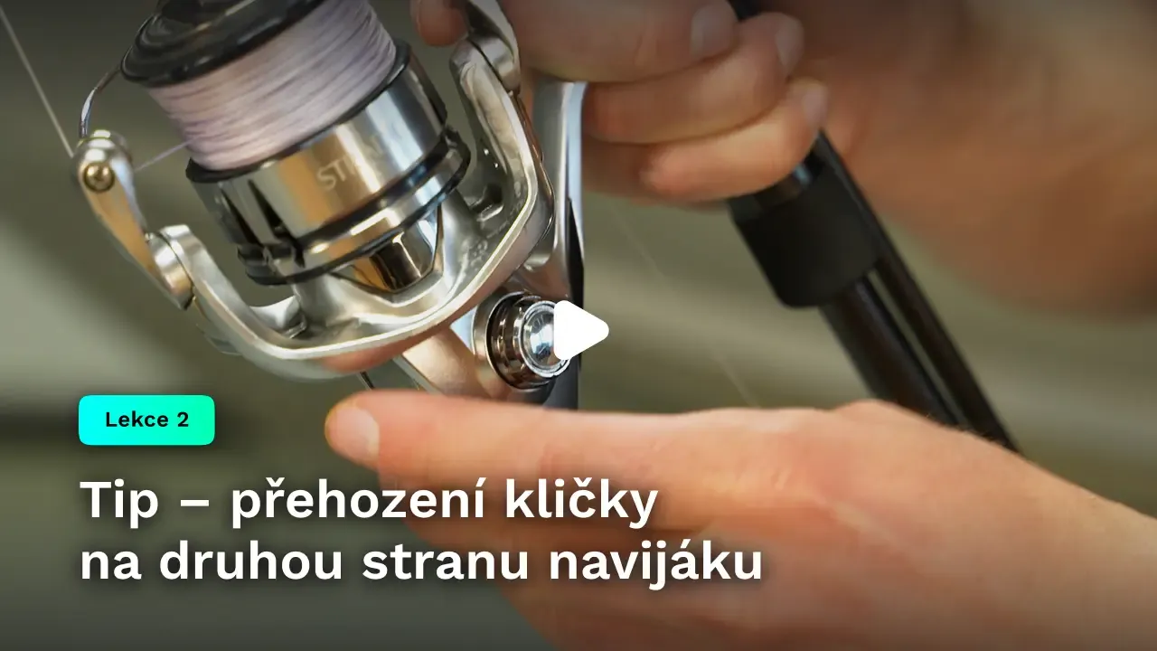 Tip – přehození kličky na druhou stranu navijáku