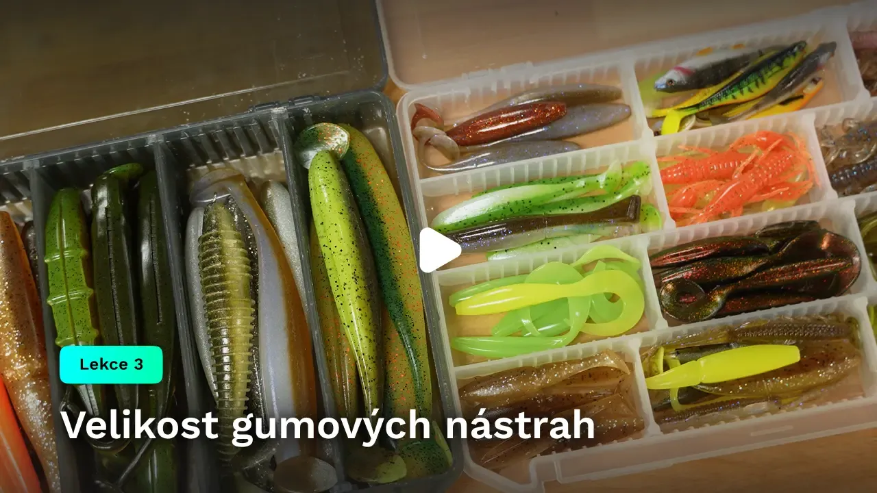 Velikost gumových nástrah